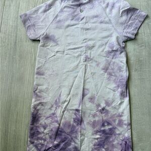 Lululemon Purple Tie-Dye Short Sleeve Dress